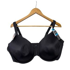 Bali Womens Bra 42DDD Black Style DF6548 Smoothing Underwire Mesh Breathable